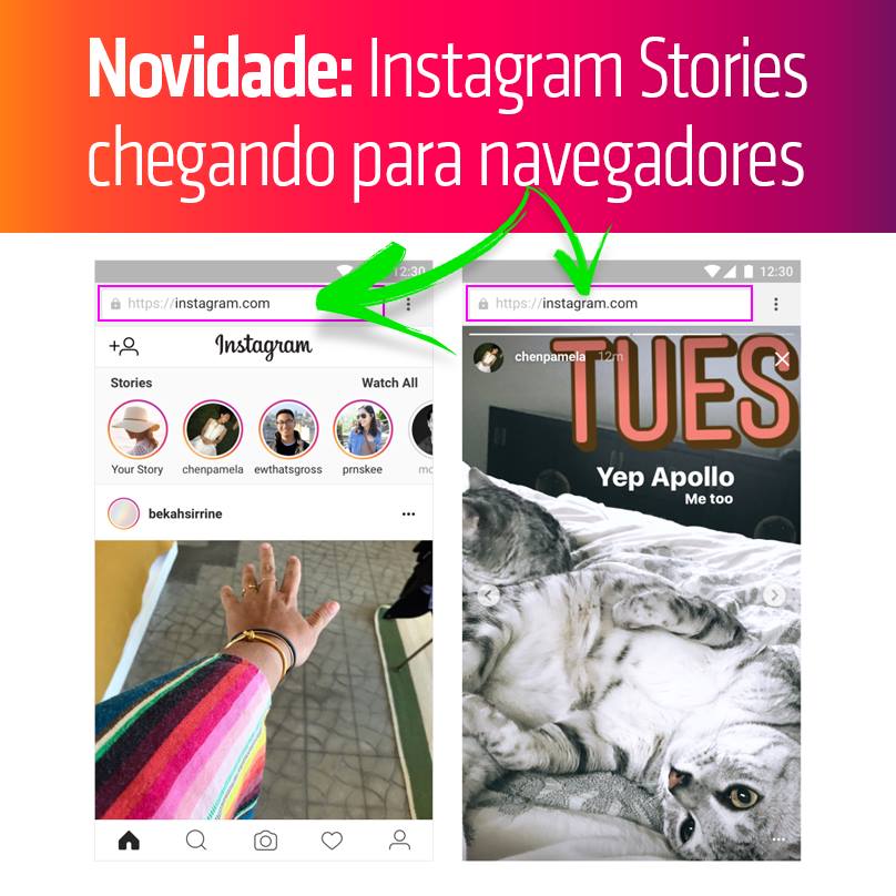 Instagram Stories chegando para navegadores
