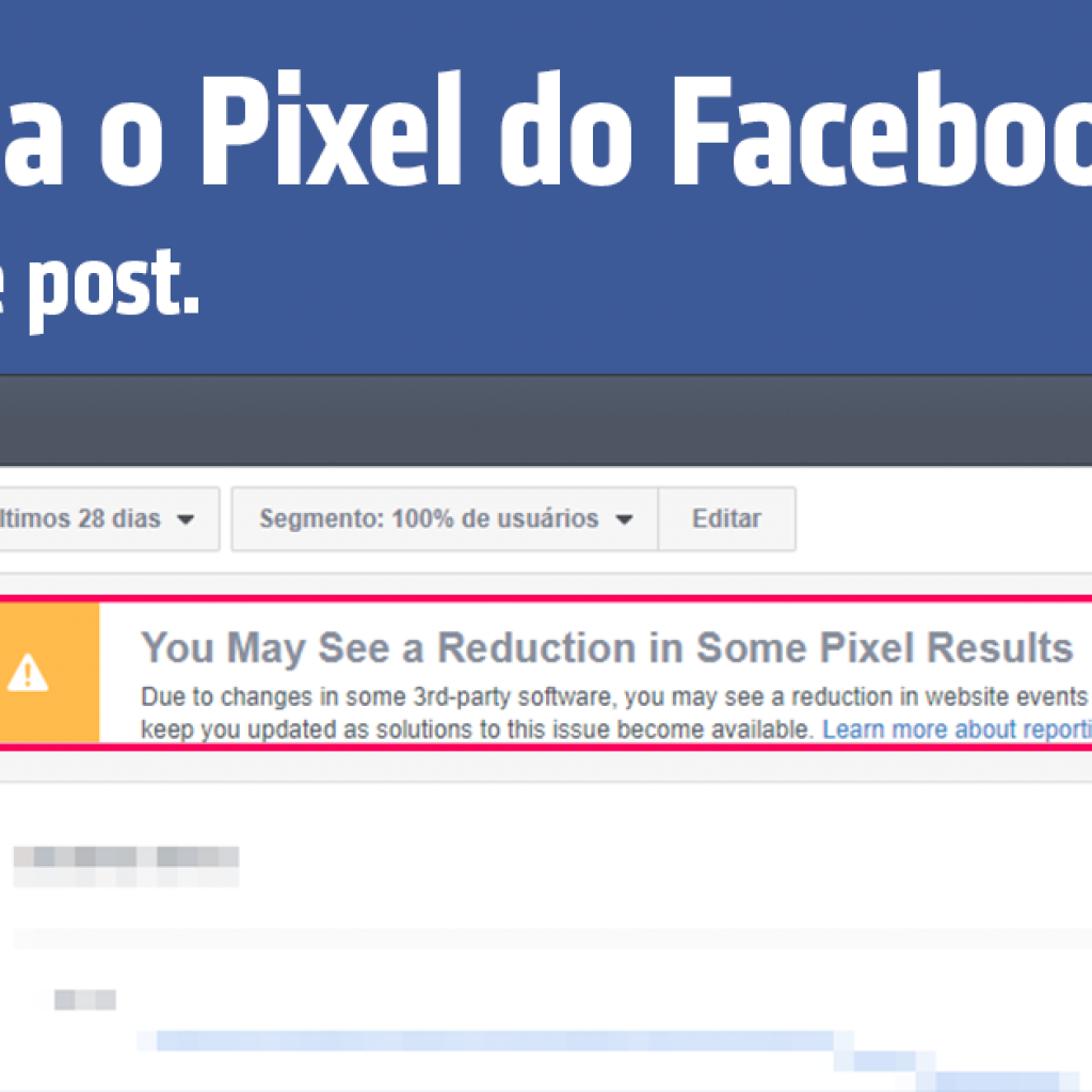 O Pixel do Facebook sobre um bloqueio por estar em uma lista negra