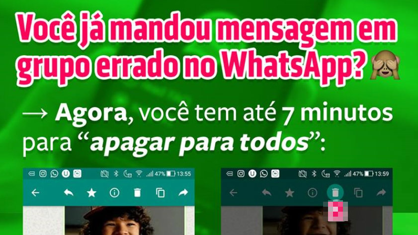Agora, você pode apagar mensagens para todos no WhatsApp